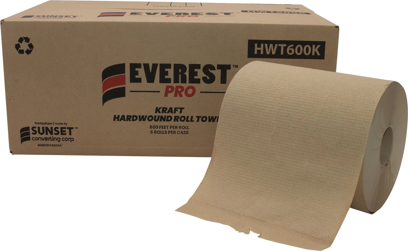 Everest Pro – 600 Feet Kraft Roll Towel, 6 Rl/Cs – HWT600K